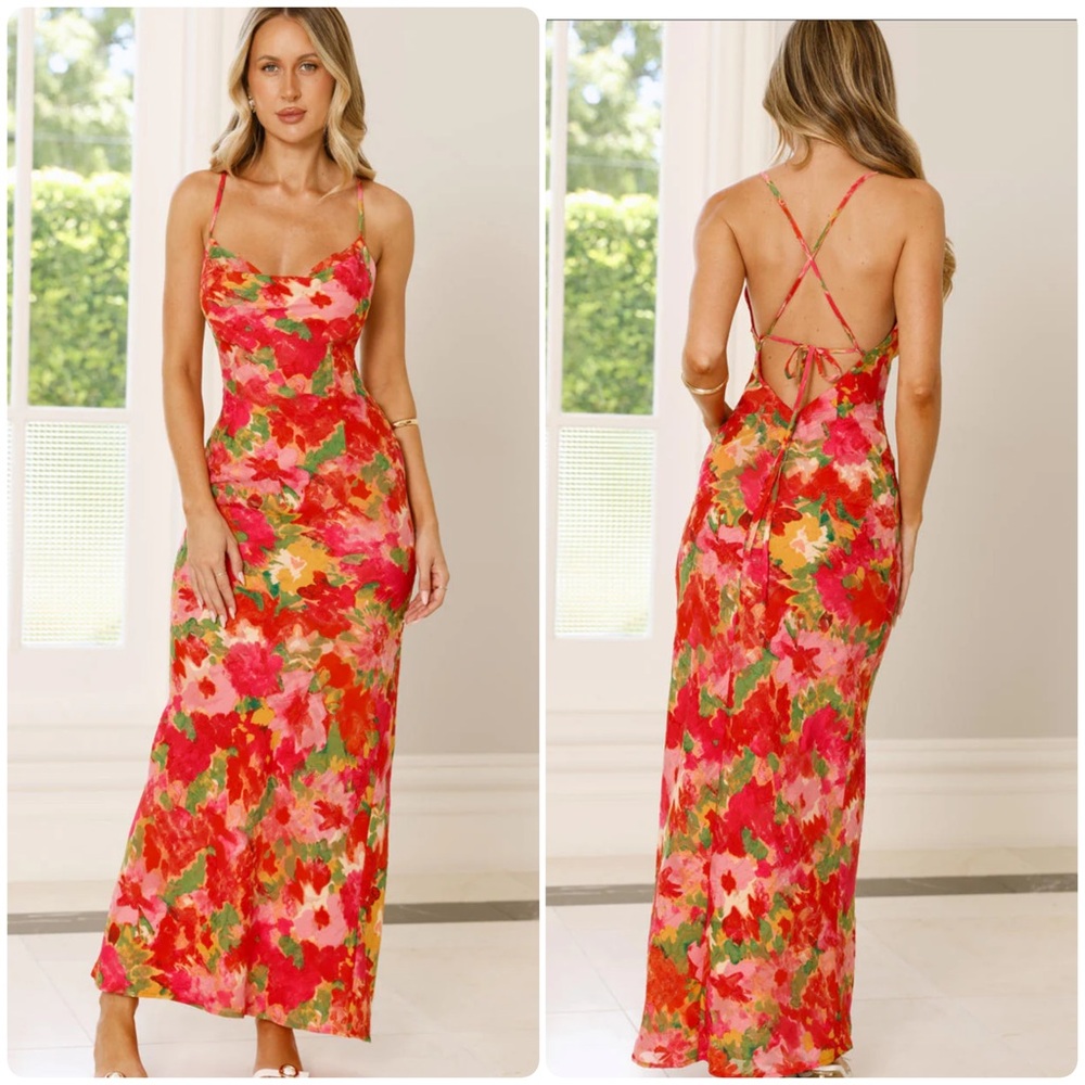 Hello Molly Multicolor Floral Maxi Dress